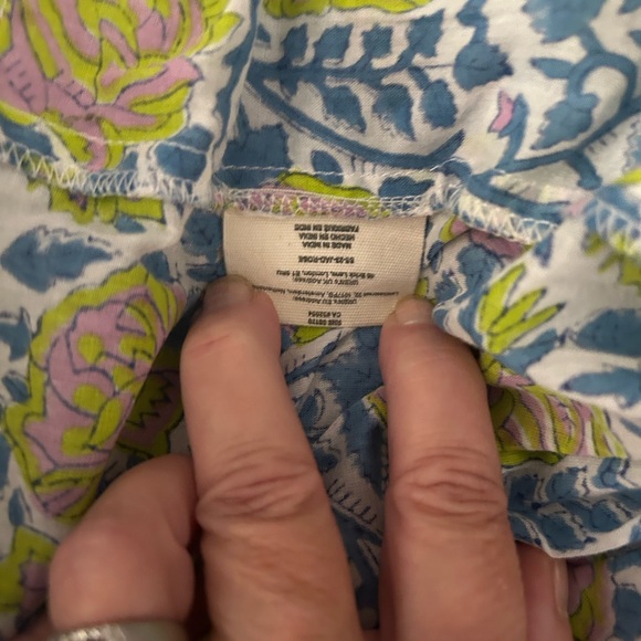 Elegant Floral Long Sleeve Dress in Blue and Green. NWOT - Picture 6 of 6